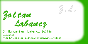 zoltan labancz business card
